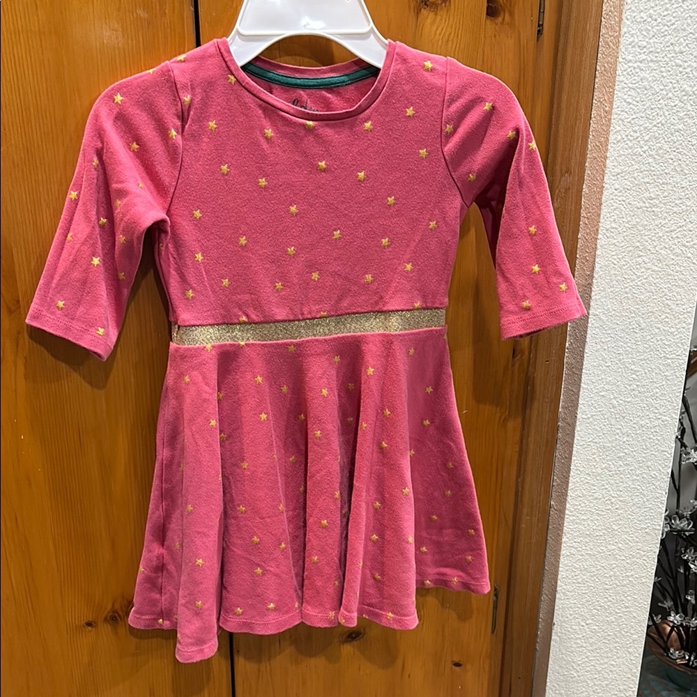 Pink Dress with Gold Stars